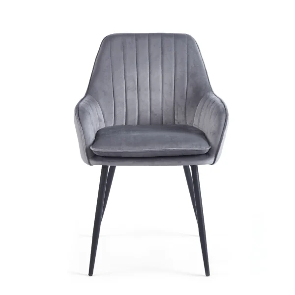 silla de bar terciopelo quitto gris