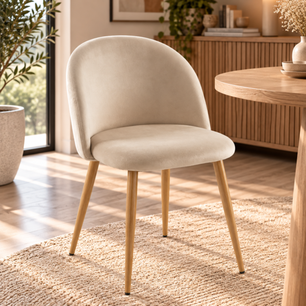 Silla de Comedor de Terciopelo Yumi