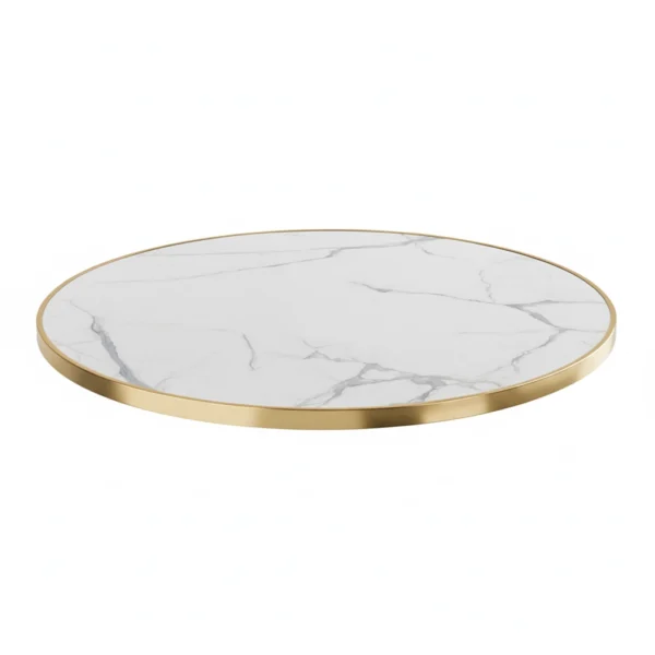 tablero circularmarmol blanco piedra sintetizada
