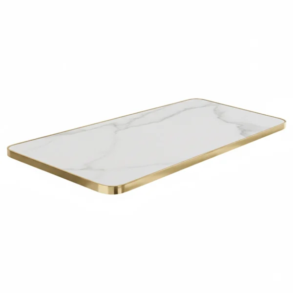 tablero rectangular marmol blanco piedra sintetizada