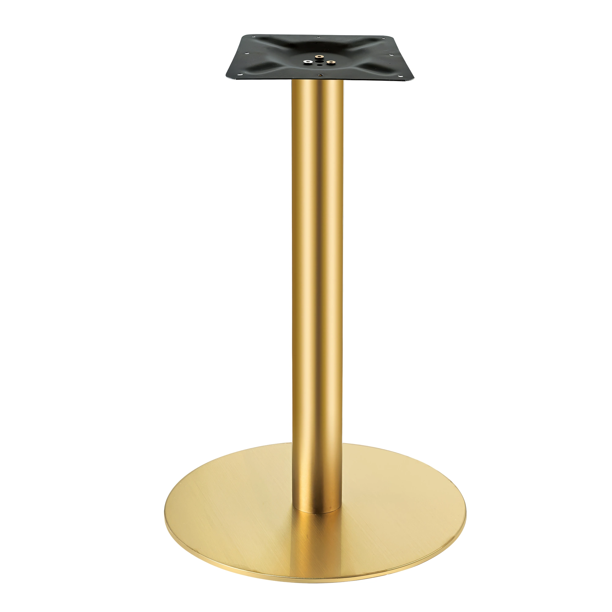 pies mesa redonda dorada