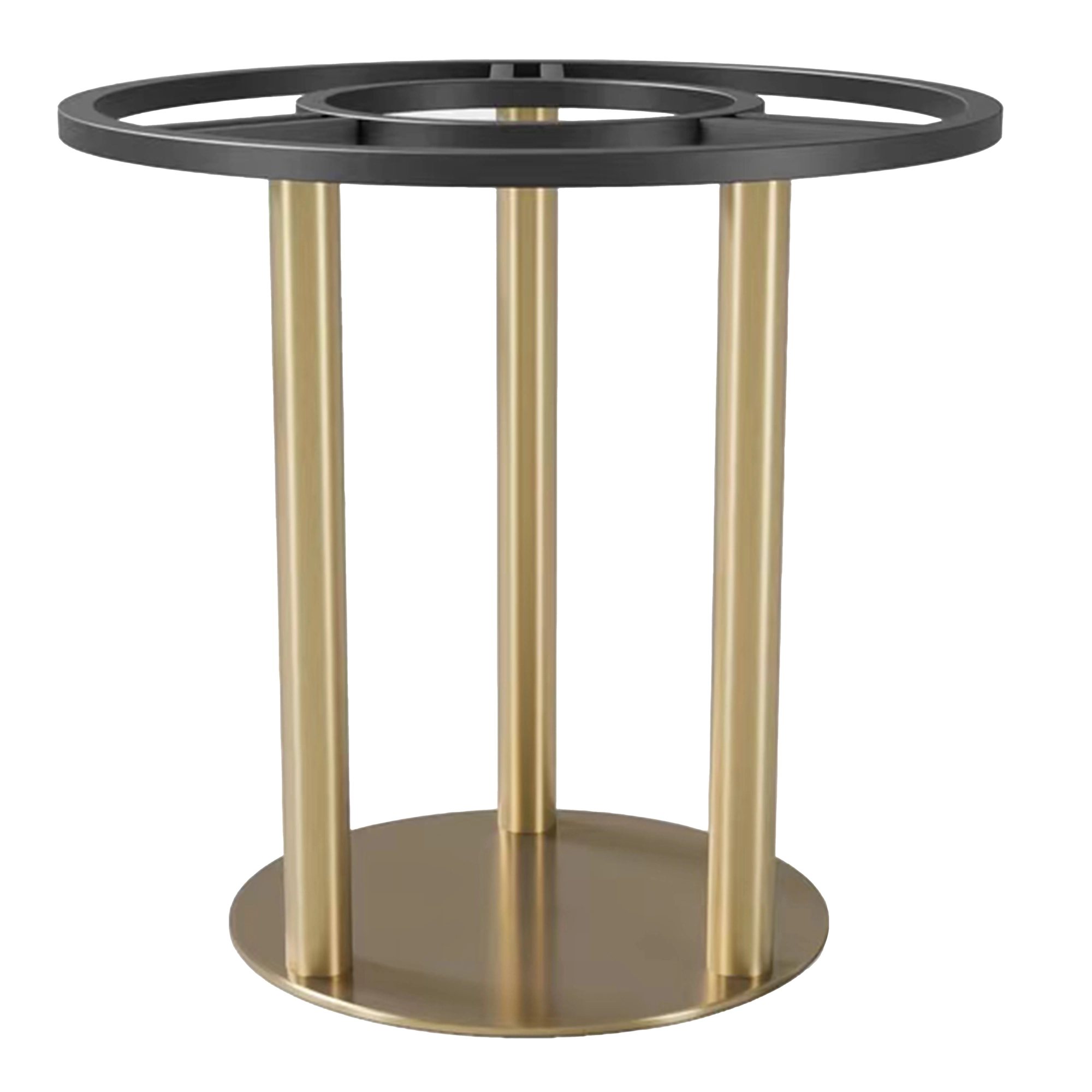 sillas y mesa redonda dorada