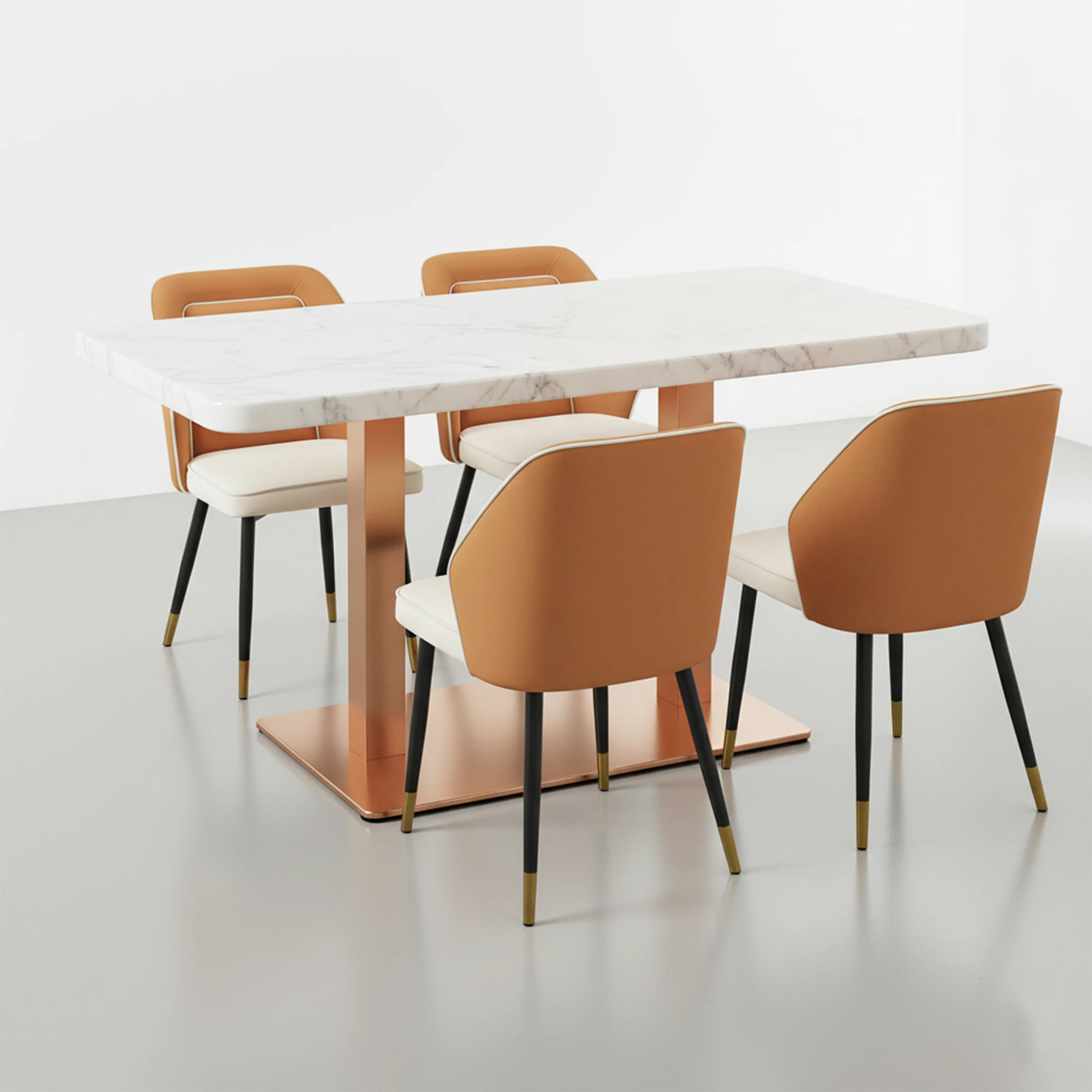 mesa comedor rectangular pie doble