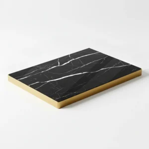 Tablero Mesa Mármol Negro Piedra Sintetizada Brillo