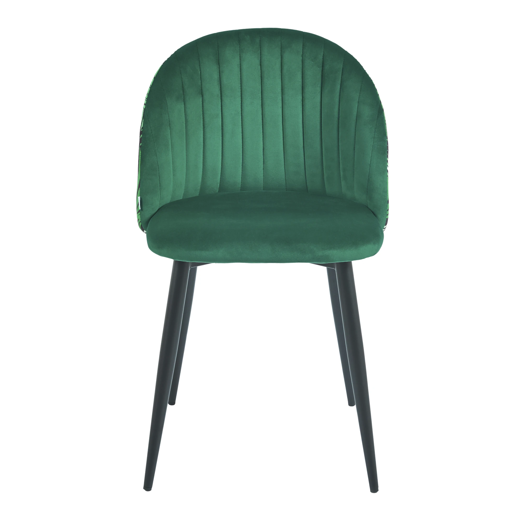 silla verde tapizada