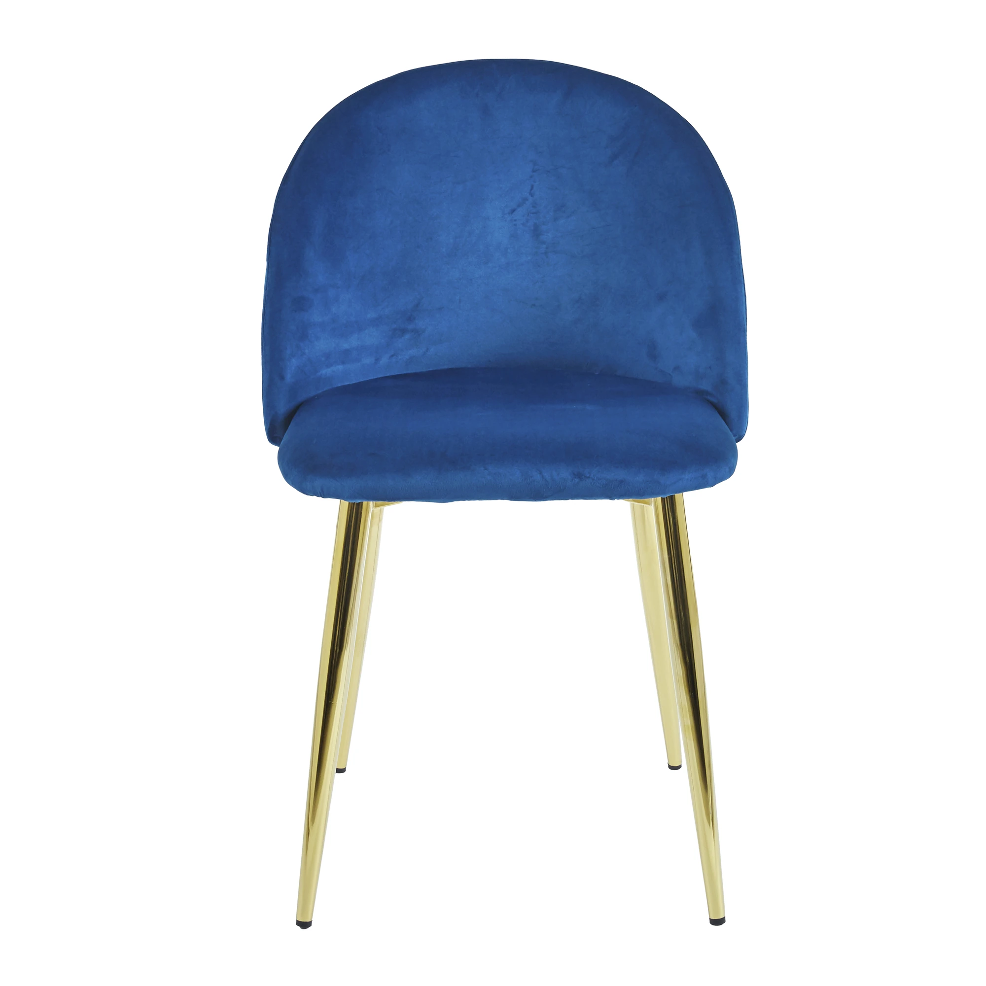 silla cafetería terciopelo azul