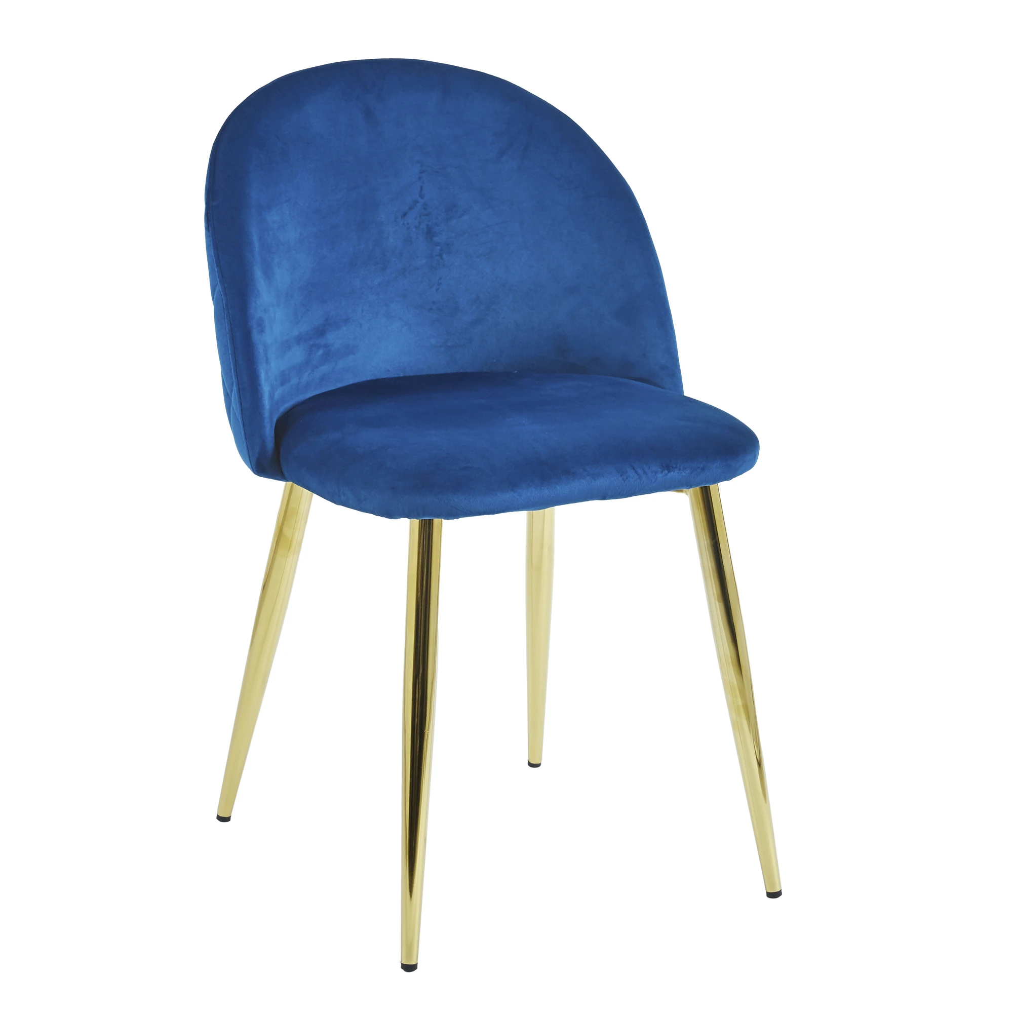 silla terciopelo azul