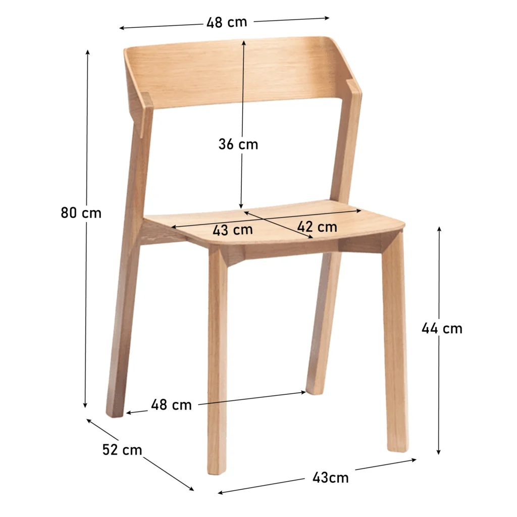 silla de madera natural 