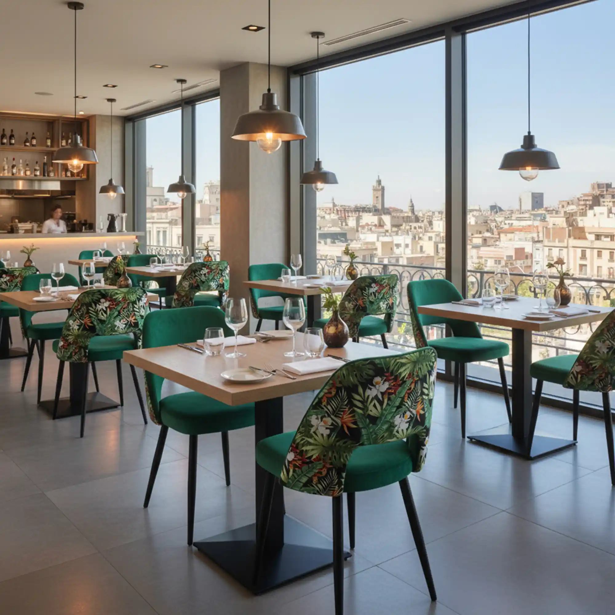 silla de bar terciopelo