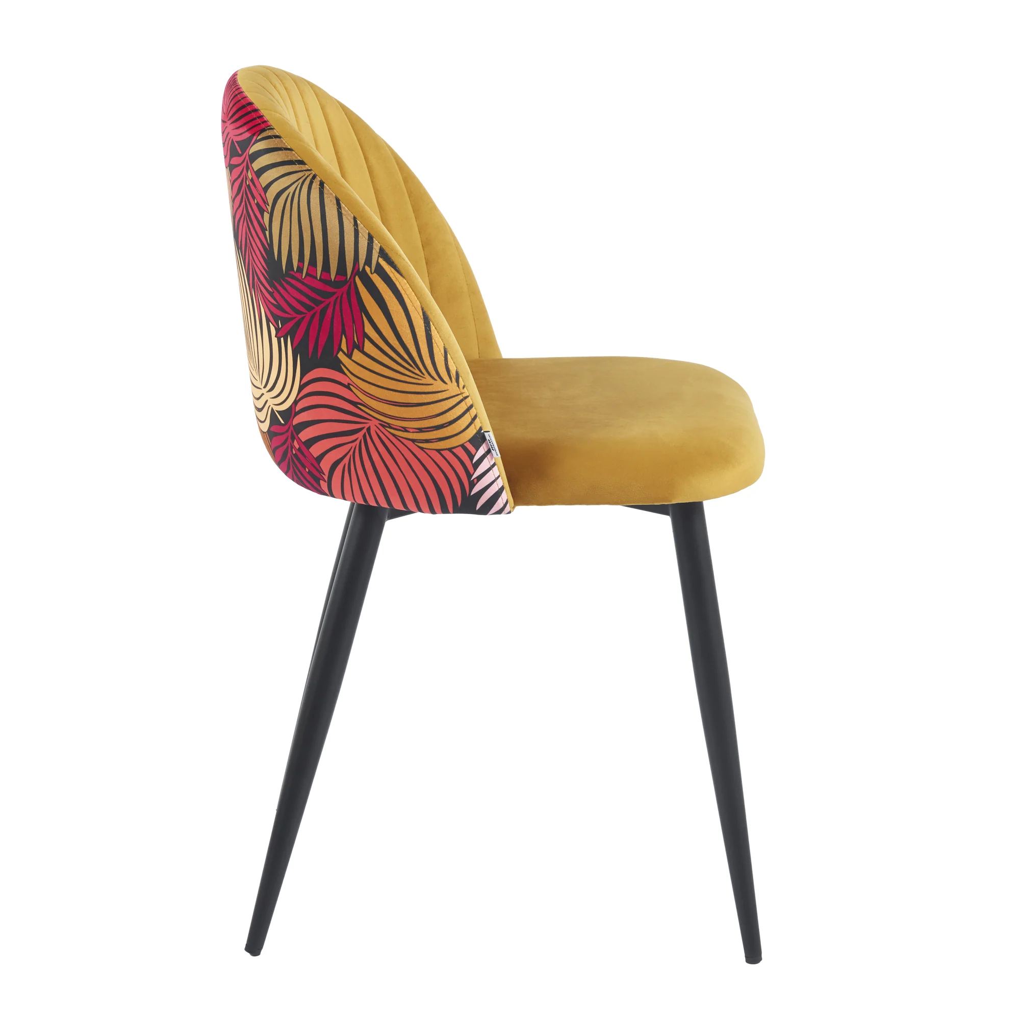 silla mostaza terciopelo bar