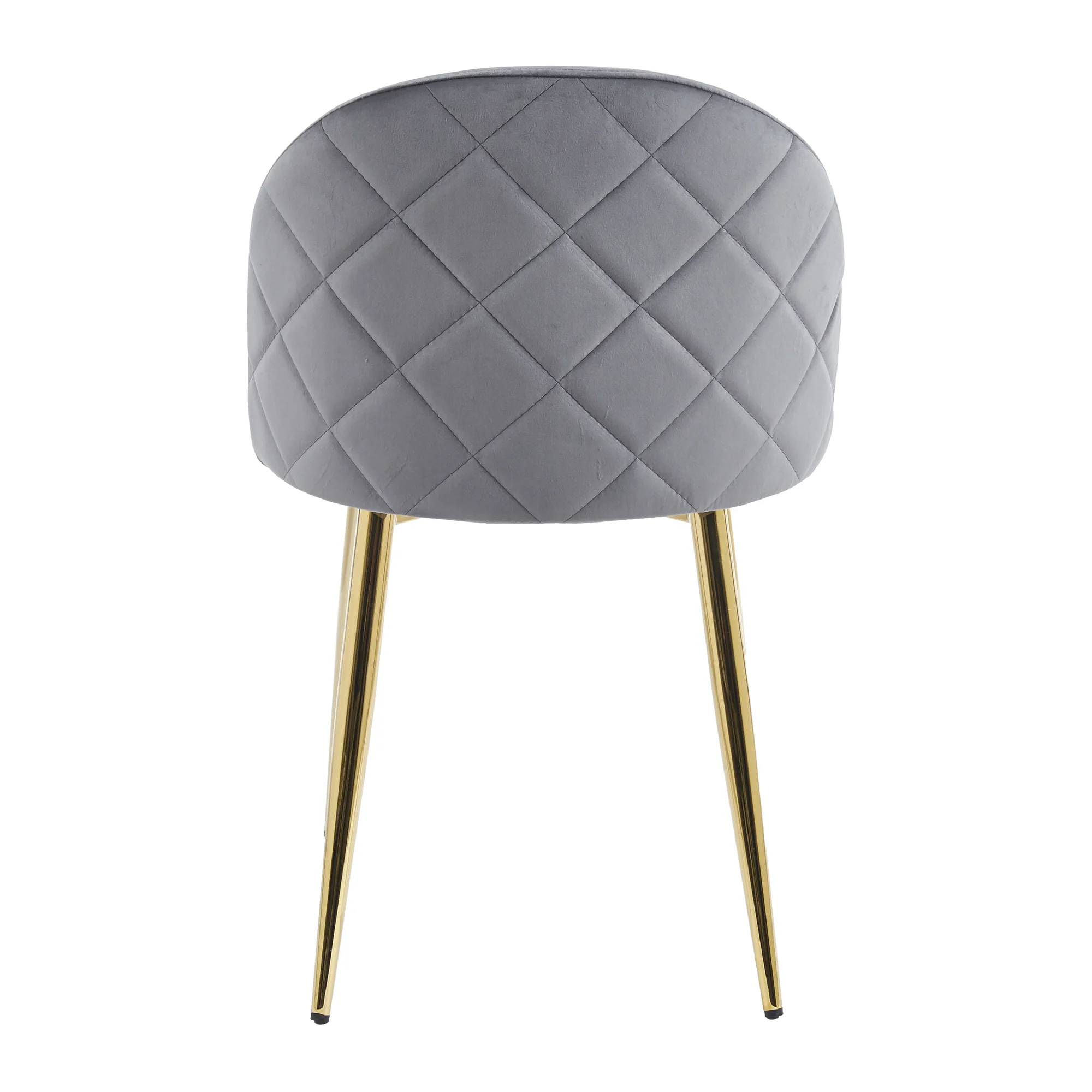 silla acolchada gris