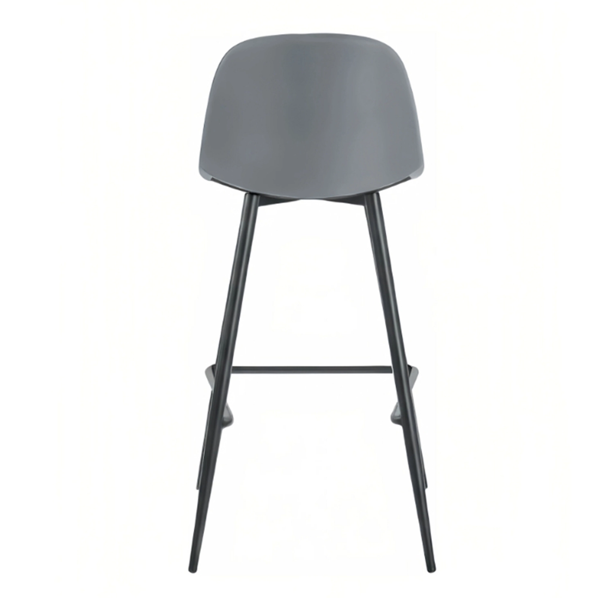taburete alto gris con respaldo