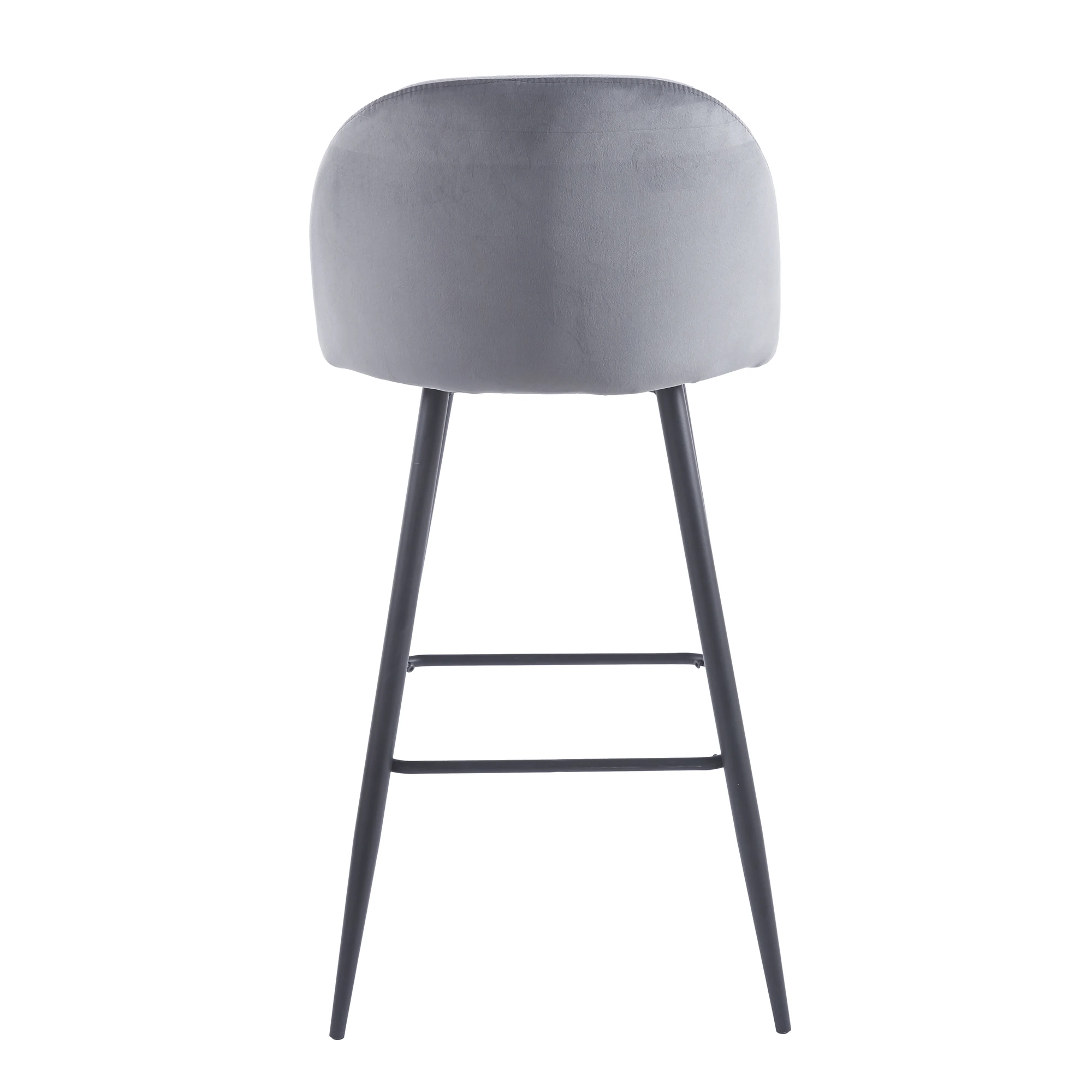 taburete terciopelo gris