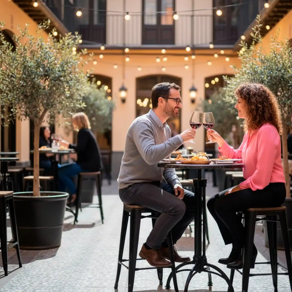 taburetes estilo industrial negro