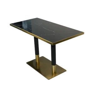 Tablero Mesa Mármol Negro Piedra Sintetizada Brillo