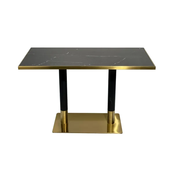 Tablero Mesa Mármol Negro Piedra Sintetizada Brillo - Imagen 2