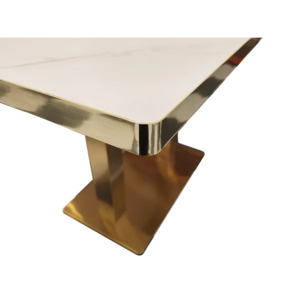 Tablero Mesa Mármol Blanco Piedra Sintetizada Mate - Imagen 4