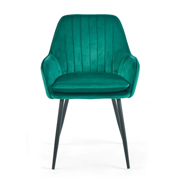 silla cafeteria terciopelo verde