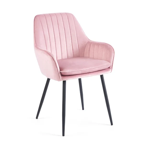 silla salon tapizada rosa