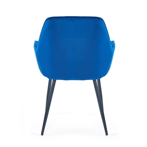 silla cafeteria tapizada azul