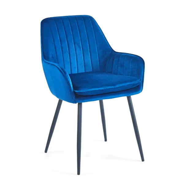 silla terciopelo azul quitto