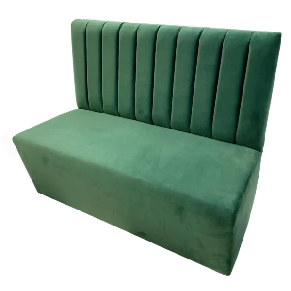 sofa de cafeteria de terciopelo