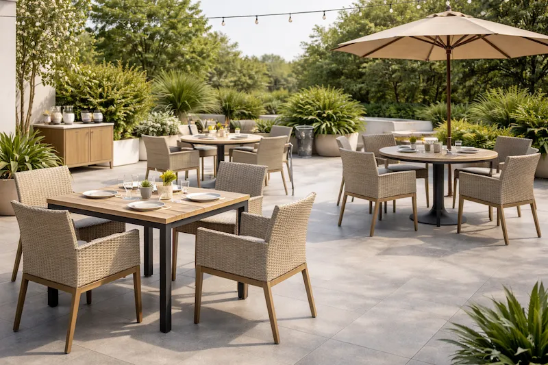 sillas y mesas de exterior