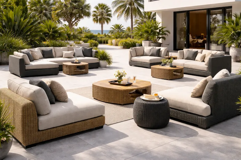 sofas y taburetes exterior