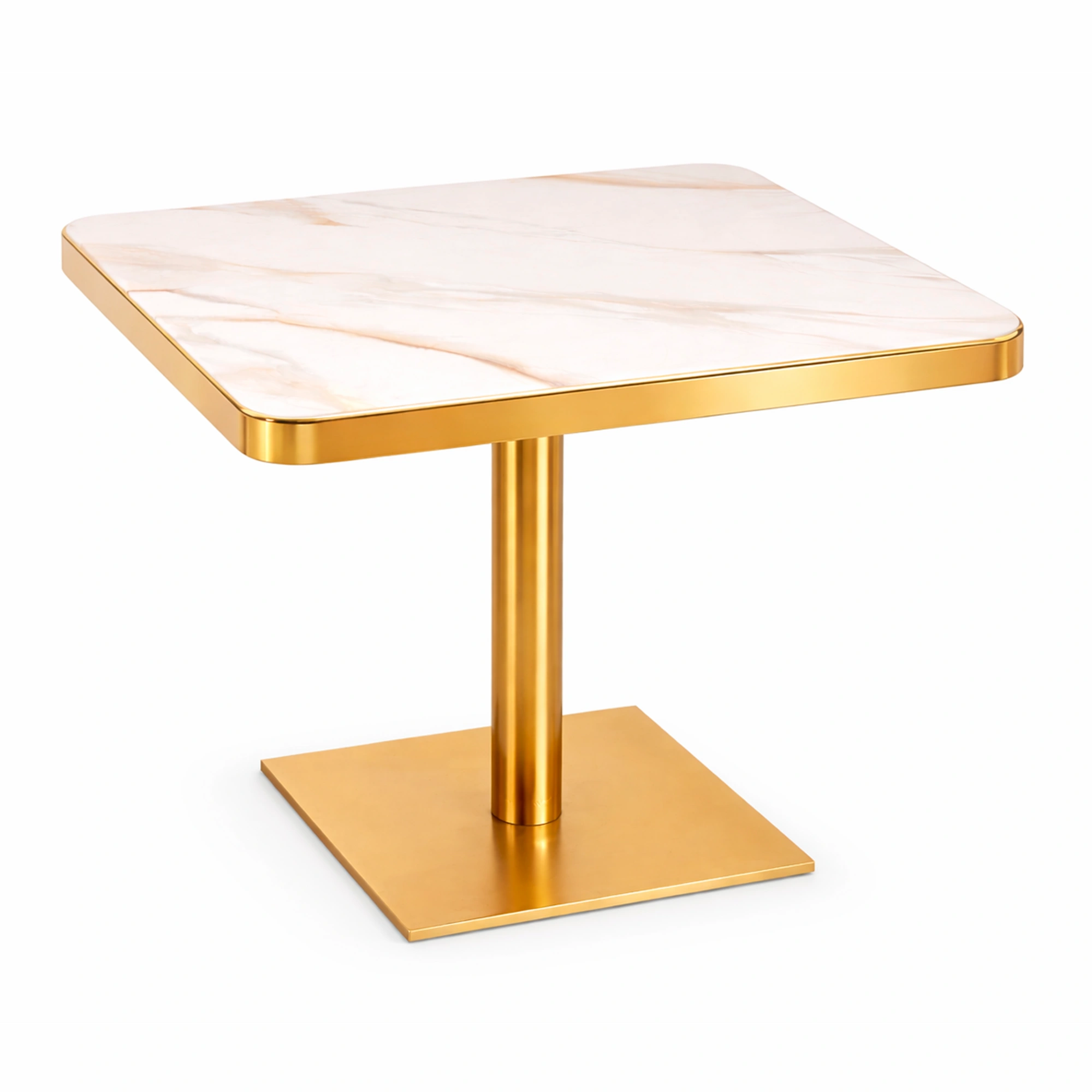 mesa cuadrada piedra sinterizada redondo marmol blanco new