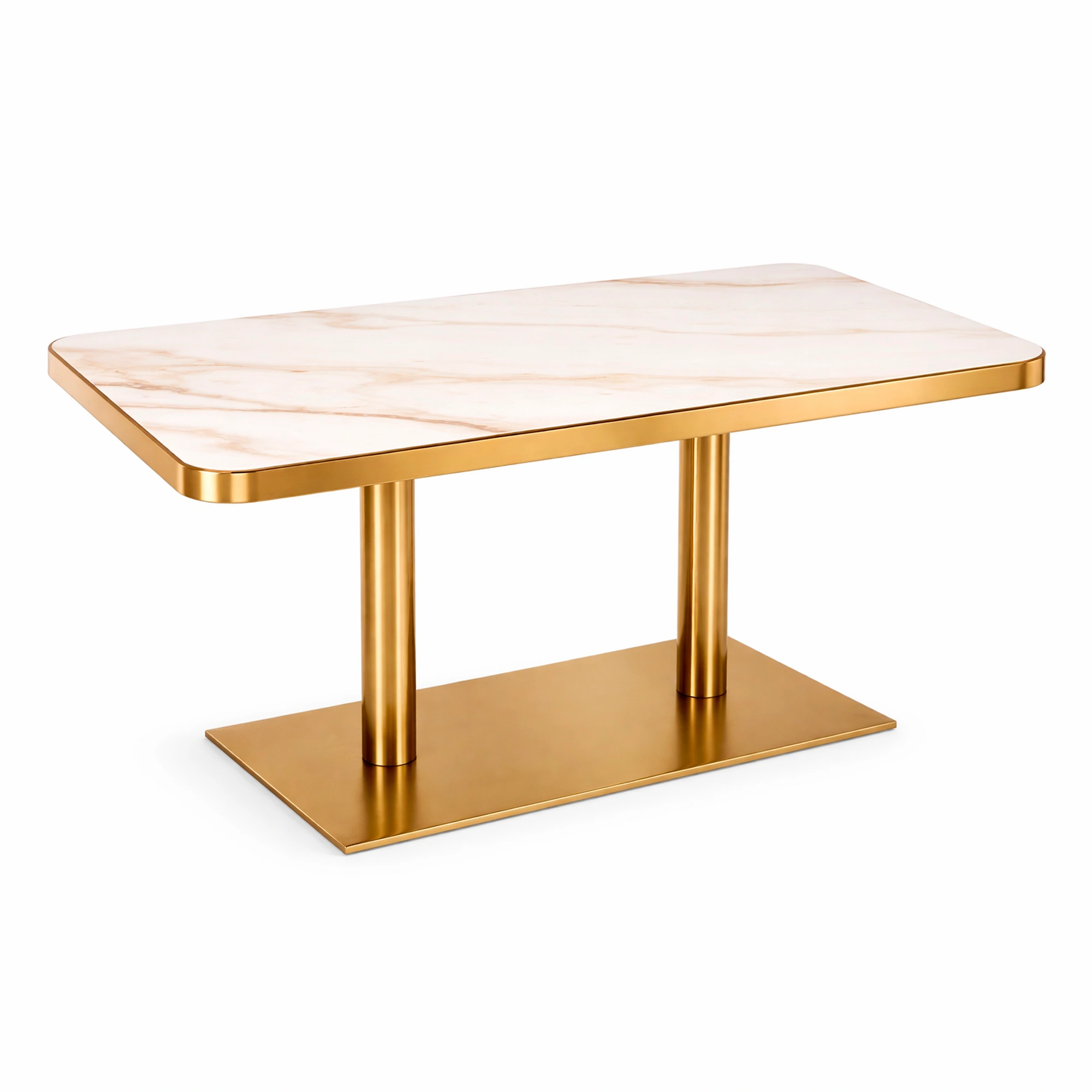 mesa rectangular piedra sinterizada redondo marmol blanco new