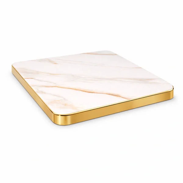 tablero mesa cuadrado piedra sinterizada redondo marmol blanco new