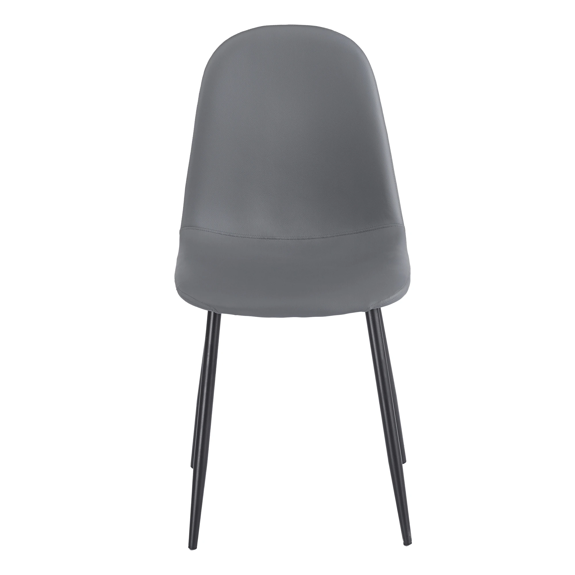silla piel gris