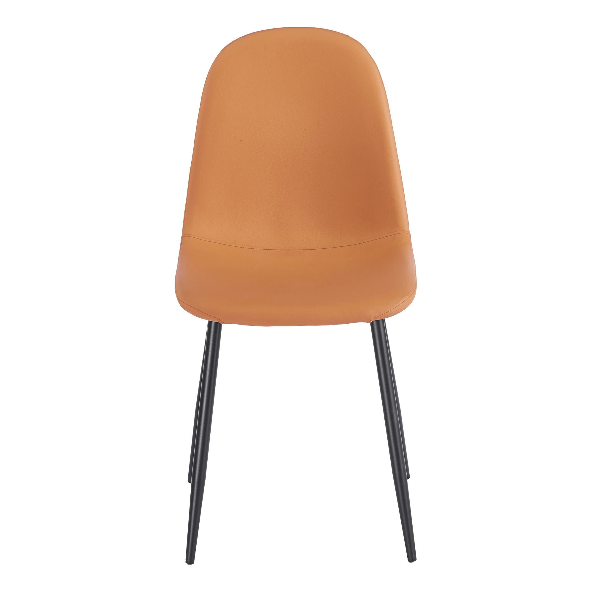 silla acolchada naranja