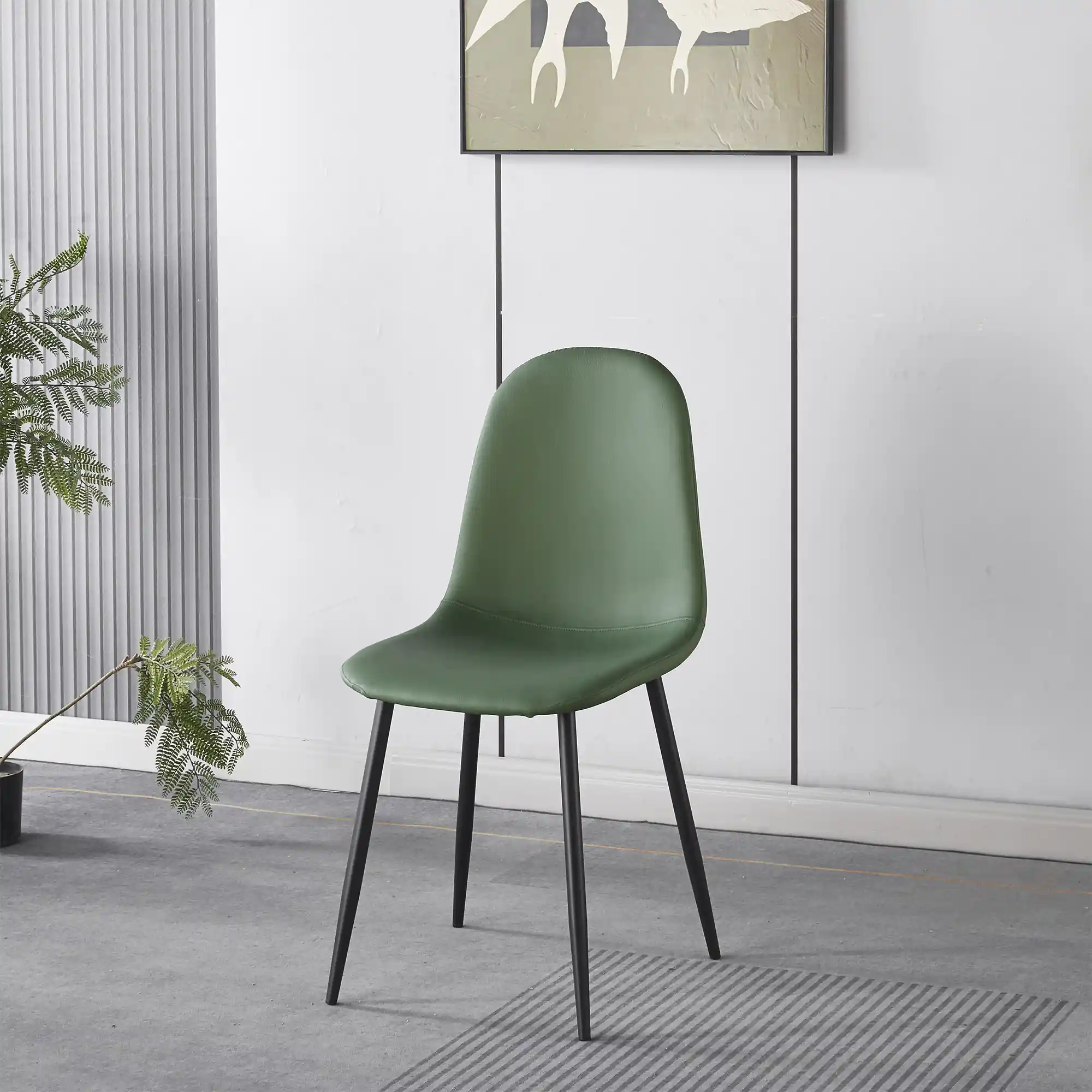 silla polipiel verde