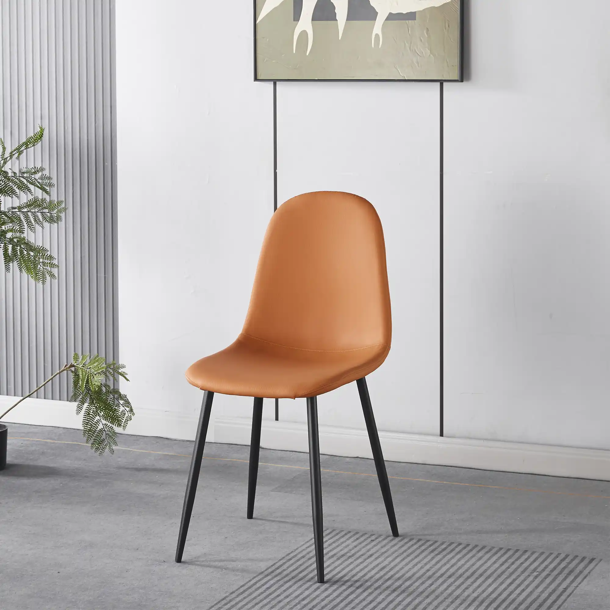 silla acolchada hosteleria naranja